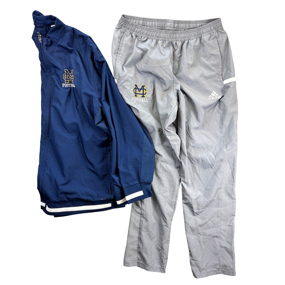 Adidas Vintage MC Football Track Suit Set Men's XL Jacket Pants Navy Grey